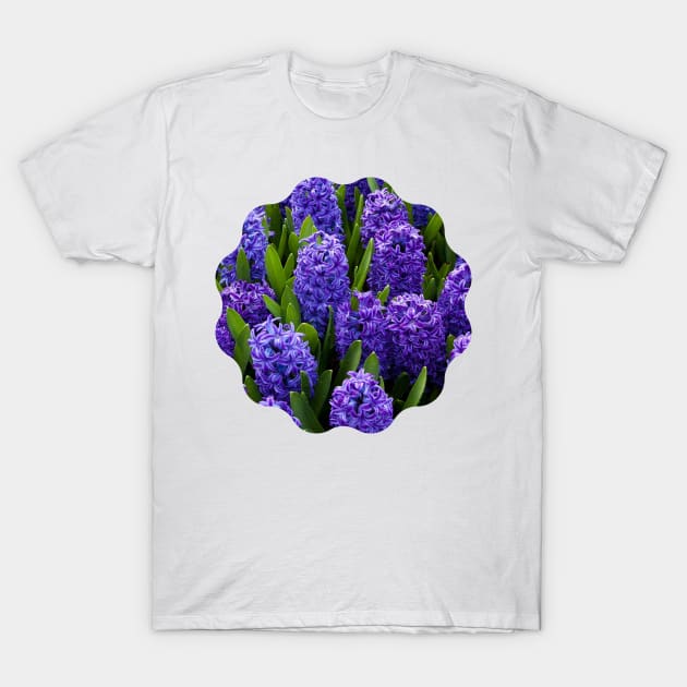 Purple Hyacinth Flower Clusters T-Shirt by EdenLiving